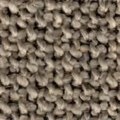 Neutral looped pile fabric texture with beige, taupe, and light brown tones; dense, short loops create a uniform, subtly-sheened weave.